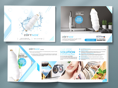 Brochure - Water Softener 3d branding brochure corporate design creative design graphic design illustration logo minimal realistic render ui ux vector water water softener