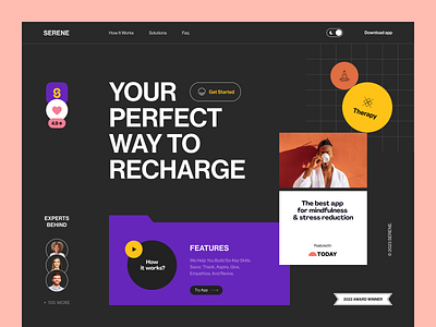 Serene Website design interface product service startup ui ux web website