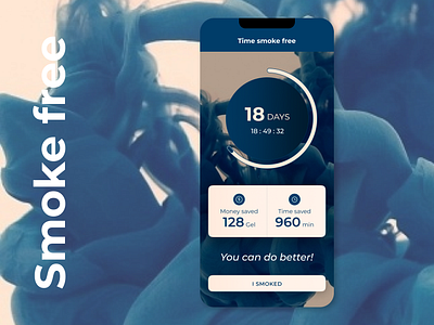 #DailyUI #014 app bebetter dailyui design figma motivation quit smoke smoke smokefree smoking ui