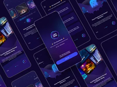 CalmSleep App Embrace a peaceful slumber with our sleep app app onboarding screens sleepapp splashscreen ui uiux