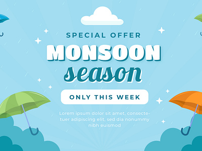 Monsoon Sale Banner background banner bannerdesign branding design facebookadvertising facebookbanner facebookcover flyer graphic design logo design marketing poster poster design rainbow social media post socialmedia socialmediabanner vector webbanner