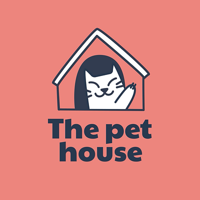 THE PET HOUSE animation cat logo logo animation motion graphics vector