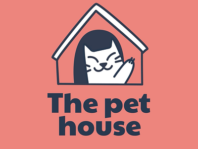 THE PET HOUSE animation cat logo logo animation motion graphics vector