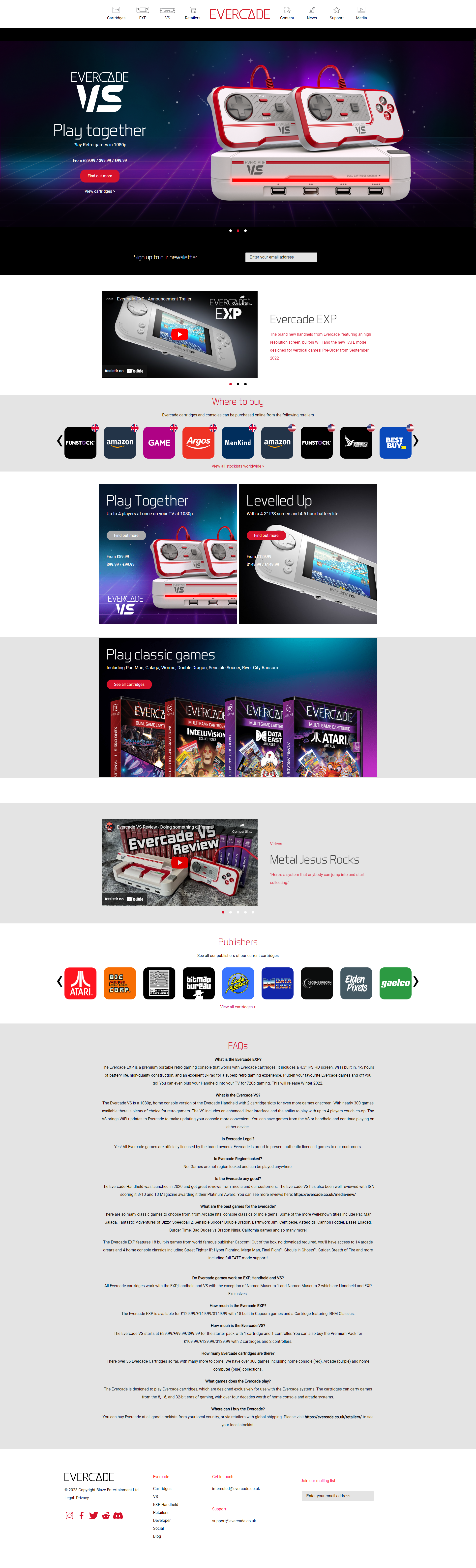 Evercade Website