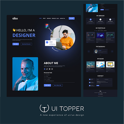 Abu Personal Portfolio banner design branding portfolio ui ux