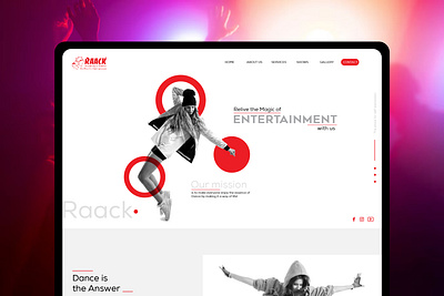 Website - Dance Academy academy branding creative dance design funk graphic design illustration minimal style ui ux vector website