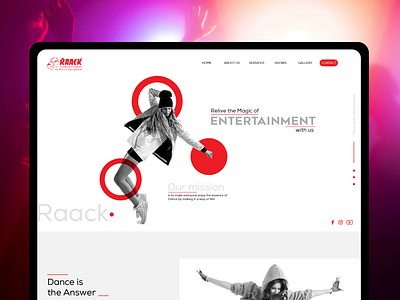 Website - Dance Academy academy branding creative dance design funk graphic design illustration minimal style ui ux vector website