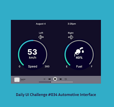 Daily UI Automotive Interface #034 automotive interface car dashboard dailyui ui ui uiux uidesign ux webdesign