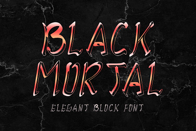 Black Mortal 3d beautiful blackletter block branding christmas design elegant font font design graphic design halloween handwritten illustration logo ui