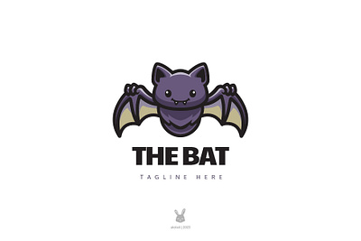 Bat bat cute logo animal vampire wings