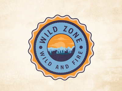 Wild Zone Vintage Badge Logo Vector Illustration adventure logo badge design badge logo badges branding campingadventure design forestlogo graphic design illustration logo naturemountains retro vector vintage logo