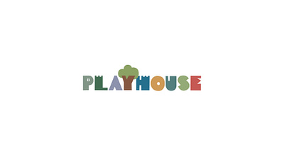 Playhouse Branding brand branding children illustration kids letterforms letters logo marque negative space typography
