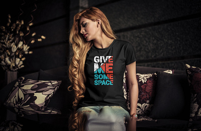 Give Me Some Space t-shirt design design graphic design illustration t shirt t shirt design typography vintage design vintage t shirt