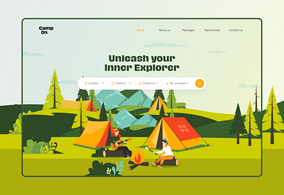 Camping Website dashboard ui webdesign website