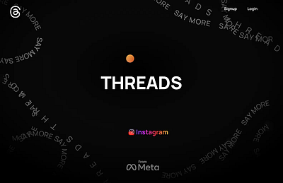 Thread Landing page animation animation design figma graphic design instagram logo photoshop threads ui wireframe