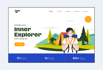 Camping Website Landing Page homepage landingpage ui website