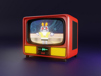 Tv 3d (Blender) 3d blender creative design russia tv visualisation