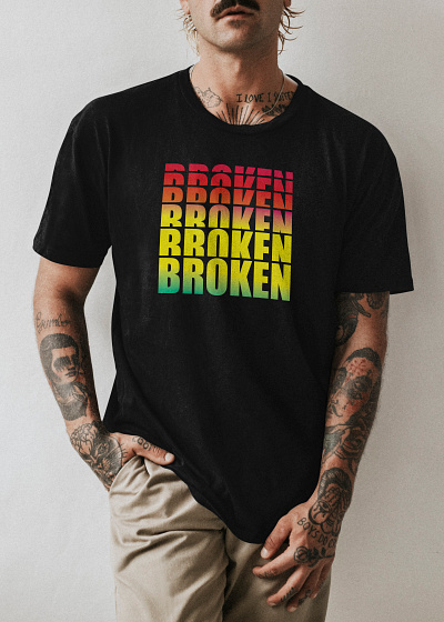 broken t-shirt design broken t shirt design design graphic design illustration t shirt typography vector vintage t shirt