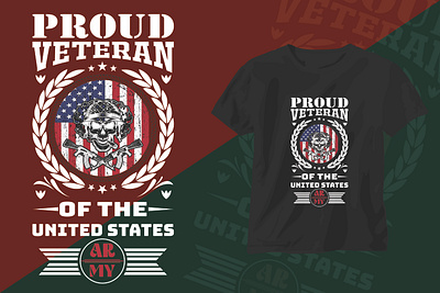 Proud veteran of the united states t shirt design design graphic design illustration t shirt typography usa t shirt design vector vintage t shirt