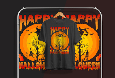 happy halloween t shirt design design graphic design happy halloween t shirt illustration t shirt typography vector vintage t shirt