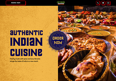 Nirvanis Indian Kitchen animation branding design graphic design illustration ui webdesign