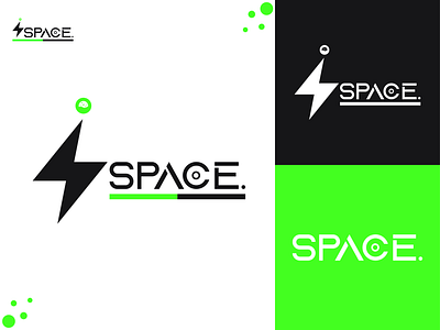 Space - A minimalist logo for tech company or drink company abstract branding design graphic design illustration logo minimalist typography ui ux vector