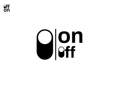 On Off - A minimalist logo for a tech company abstract branding design graphic design illustration logo minimalist typography ui ux vector
