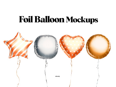 Foil Balloon Mockups ballon decorative download mockup party psd
