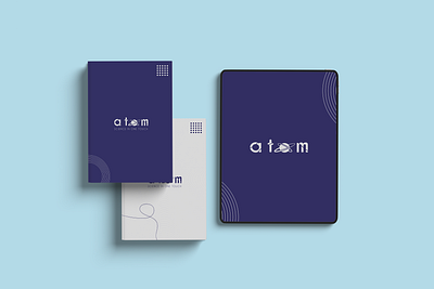 Atom Stationery Design Mockup app branding design graphic design illustration logo typography