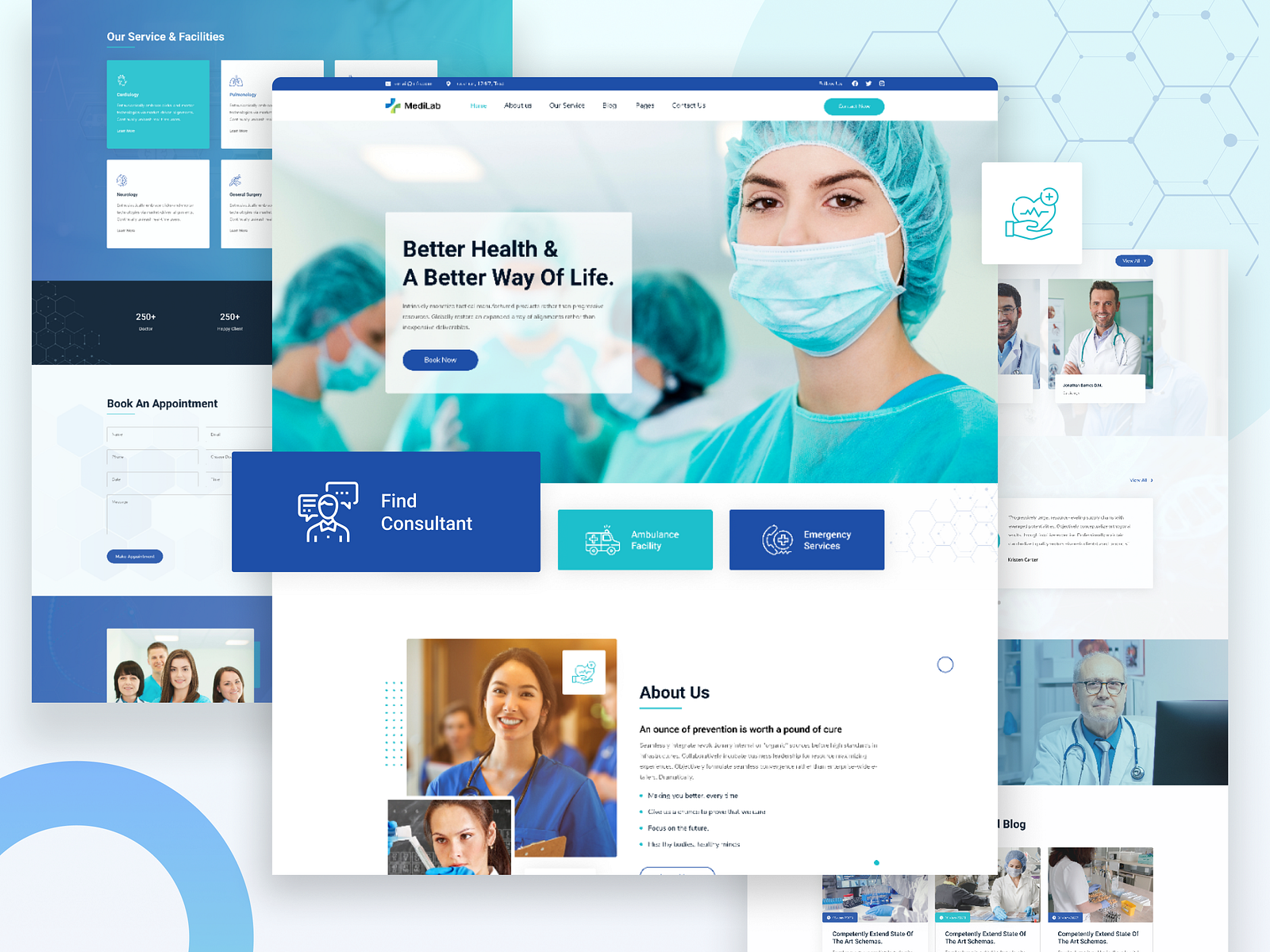 MediLab - Health Care & Medical Template by Titu Mostafiz 👑 on Dribbble