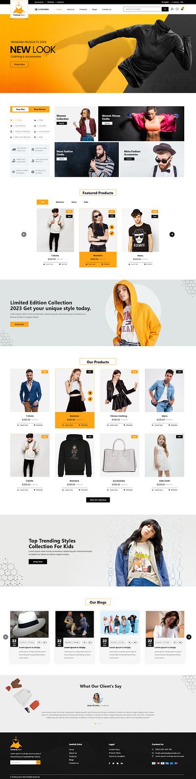 E-commerce Apparel Web UI/UX Design ecommerce ui ui uiux user interface ux web design website design website layout