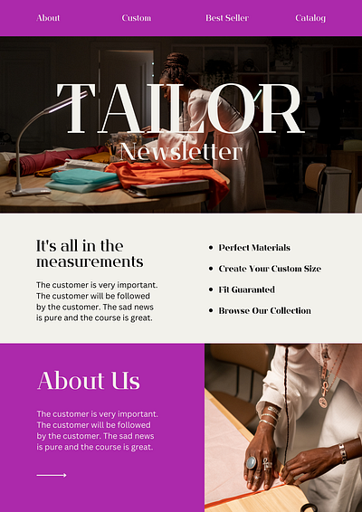 TAILOR NEWSLETTER newsletter sign up examples newsletter signup newsletters tailor tailor ed tailor keep