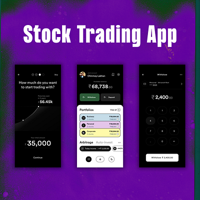 Concept Design: Stock Trading App app ui