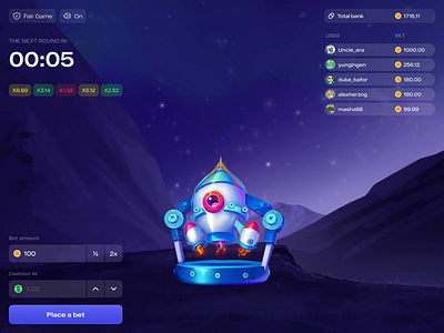 Operation Space - Sok Studio Crash Game animation betting casino casino game casino provider crash crash game crypto crypto casino fast game gambling game gaming igaming motion graphics online casino provably fair rocket space spine