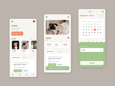 Animal healthcare hospital animal app design branding calm figma healthcare intuitive logo medical redesign ui uiux design ux