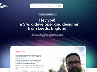 WIP - New Portfolio design gradient