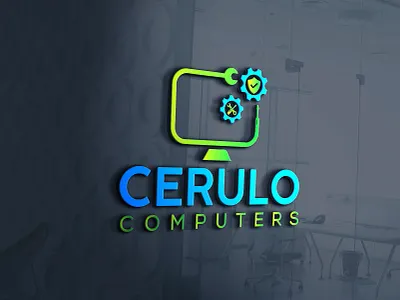 Logo Design Cerulo Computer creative logo logo design cerulo computer tech logo
