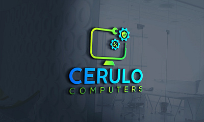 Logo Design Cerulo Computer creative logo logo design cerulo computer tech logo