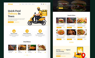 Food Delivery Website 3d animation app ui design branding design food app food delivery food delivery app food delivery website graphic design illustration logo motion graphics ui vector website ui design