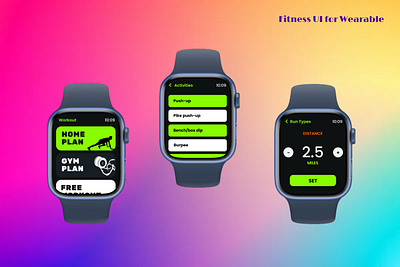Fitness App for Apple watch 3d branding design figma graphic design illustration logo ui ux vector