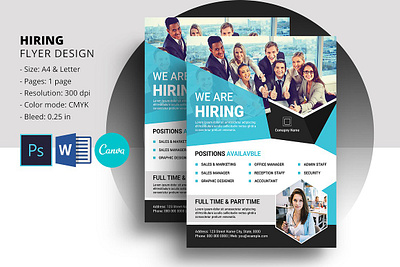 Job Vacancy Flyer Template appointment assignment business flyer canva clean company company flyer company job conscription corporate flyer creative employee enlistment hiring hiring company job vacancy minimal ms word photoshop template recuritment