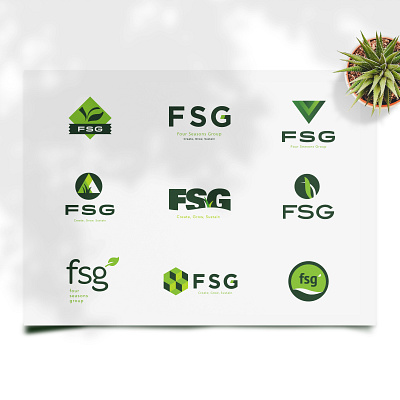 Logo redesign for FSG landscaping branding design graphic design logo typography