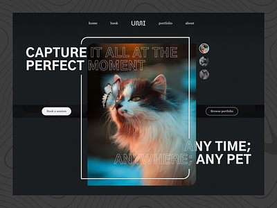 Pet Photography Studio Landing Page • Daily UI agency concept daily daily ui challenge dailyui design concept hero landing page pet pet photography photography photoshoot studio ui ui design uiux ux web website website design