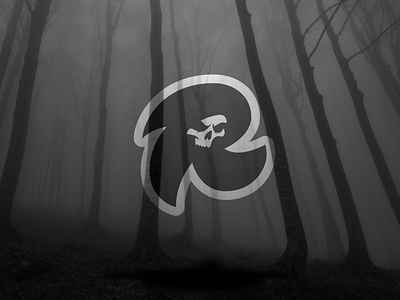 Reapers "R" badge branding dark design emblem graphic design grim reaper horror icon illustration lettering lettermark logo mascot monogram r reaper skull typography vector