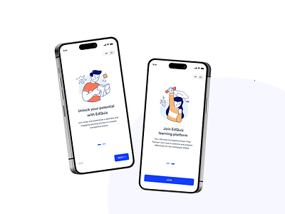 EdQuiz Onboarding Screens app design mobile app onboarding splash ui ux