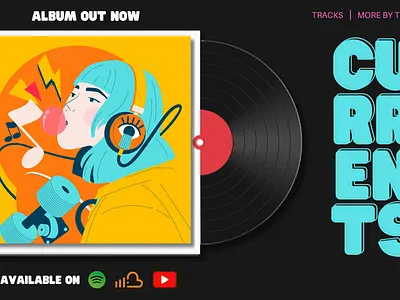 Landing page for an album album branding cover dailyui design frontend landing page ui web