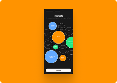 Daily UI - 032 checkboxes checkboxes ui dailyui interests ui mobile app mobile ui