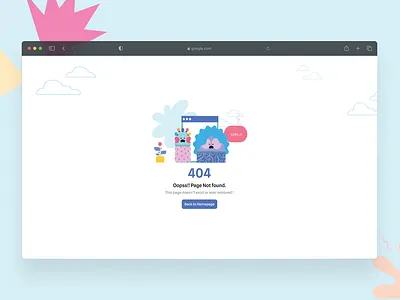404 Page Not Found design illustration ui