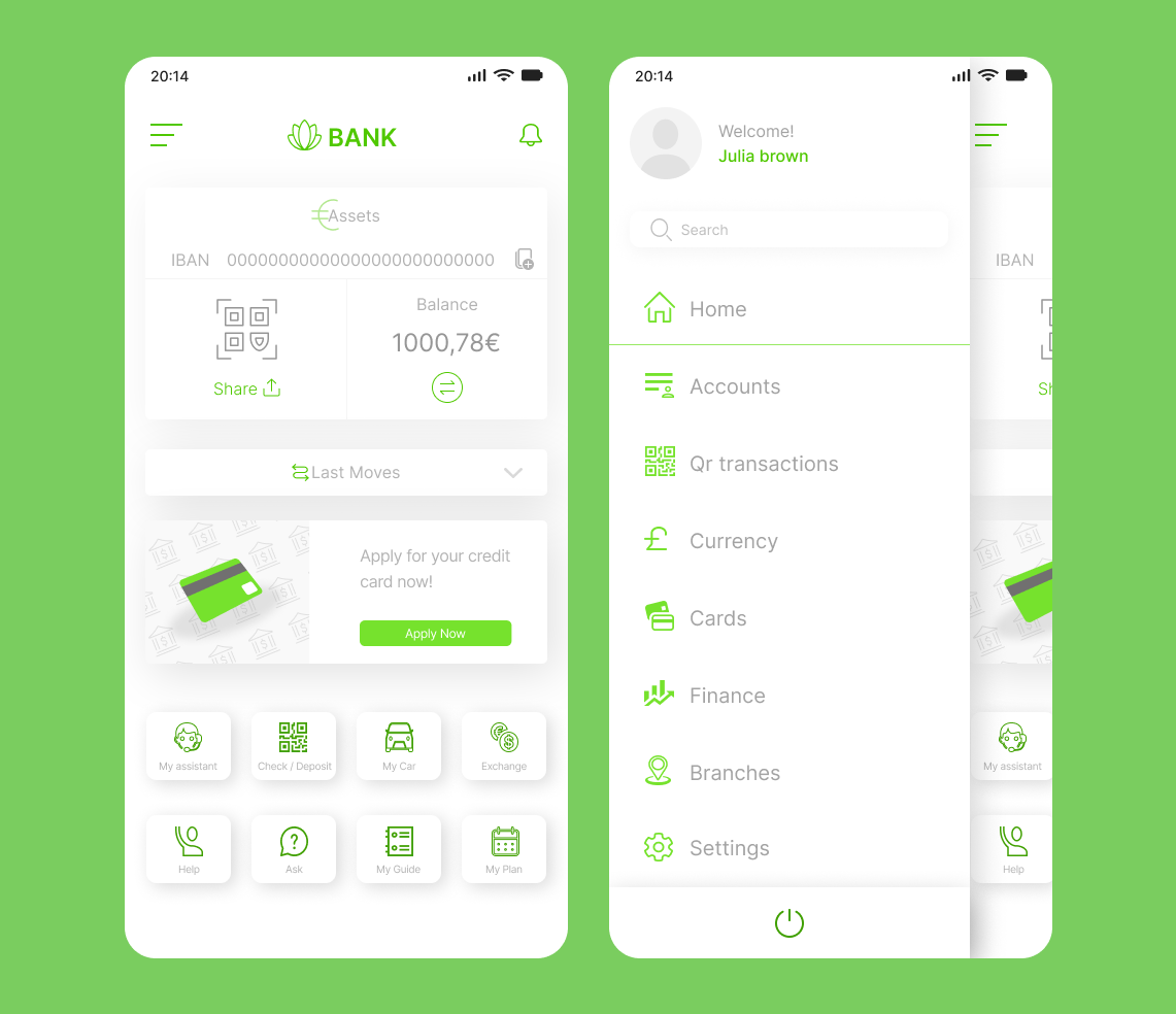 Bank UI by zeynep on Dribbble