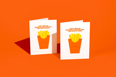 Not Sharing My Fries Greeting Card french fries greeting card illustration stationery
